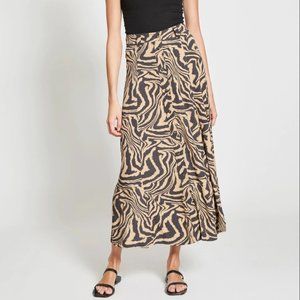 NWT GANNI - Printed Crepe Skirt